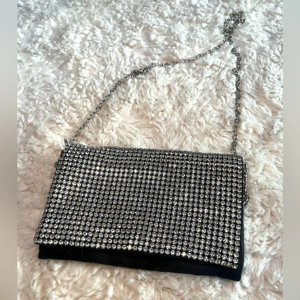 Amber Sceats Rhinestone Crystal Stella Clutch Purse